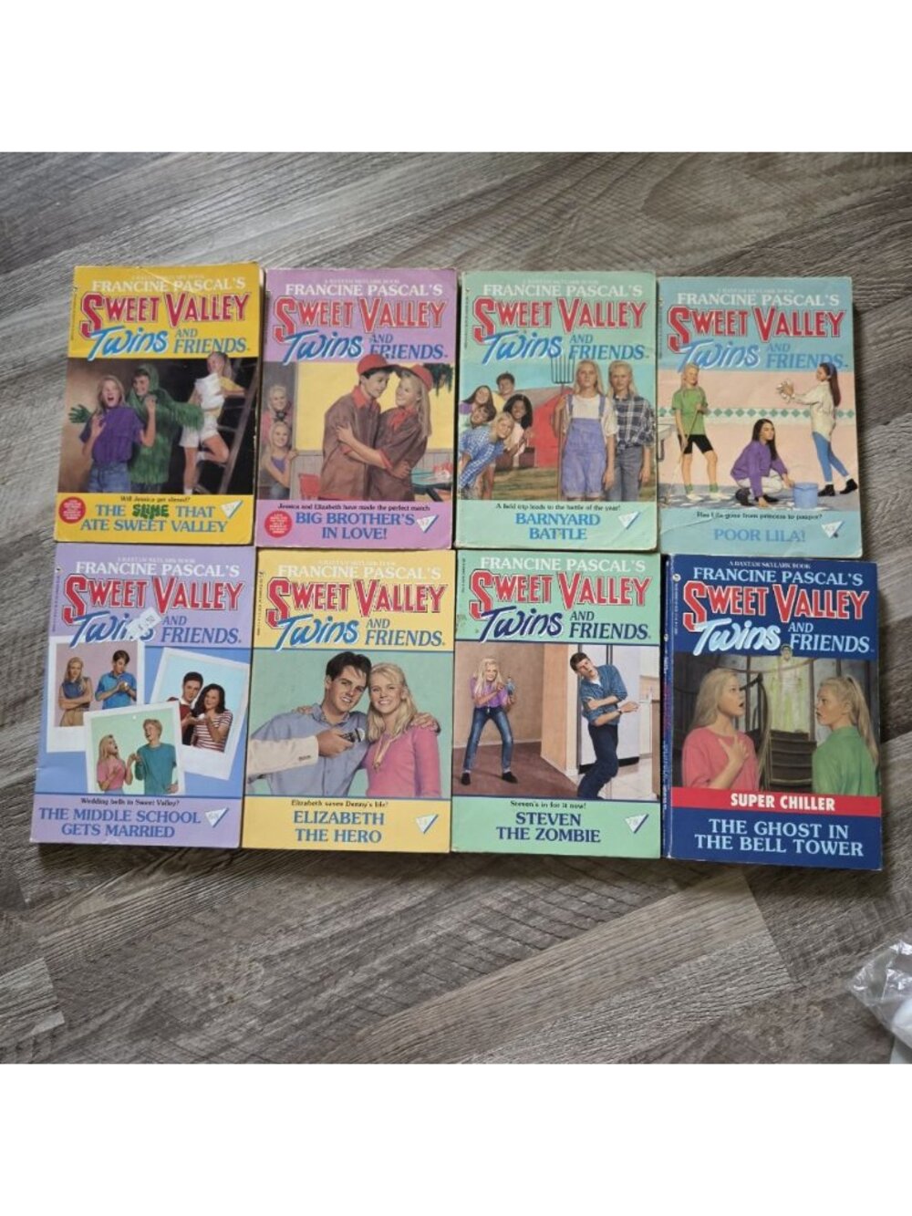 Sweet Valley Twins Vintage Lot 8 Books 90s Nostalgia Y2K Style Francine Pascal